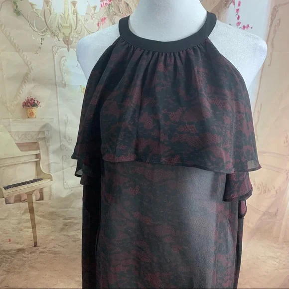 NEW Michael Kors Tiered Ruffle Sleeveless Blouse - Picture 2 of 11